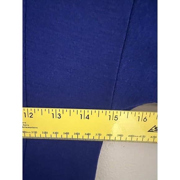 Vintage Krizia Poi Made in Italy Sweater Maxi Dress Women 6‎ Blue Wool Hi Lo Hem - Picture 4 of 9